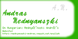 andras mednyanszki business card